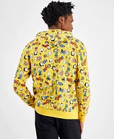 Hybrid Men's Peanuts Charlie Brown & Friends Regular-Fit Printed Fleece Hoodie