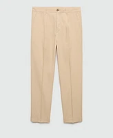 Mango Men's Cotton Lyocell Pleated Pants