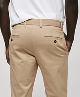 Mango Men's Cotton Tapered Crop Pants