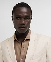 Mango Men's Linen Slim-Fit Suit Blazer