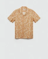 Mango Men's Printed Fluid Regular-Fit Shirt