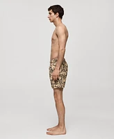 Mango Men's Floral Print Swimsuit