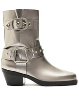 Arezzo Women's Kaia Mid-Block Leather Booties