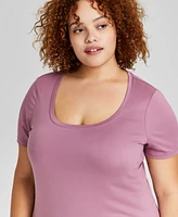 And Now This Trendy Plus Scoop-Neck Jersey Top, Created for Macy's