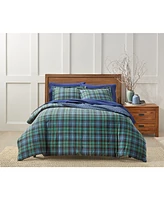 Charter Club Campbell Plaid Flannel Duvet Cover, Twin, Exclusively at Macy's