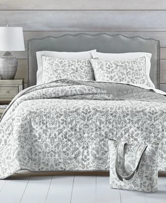 Holiday Lane Christmas Toile Quilt Tote Set Exclusively At Macys