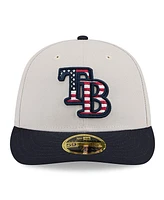 New Era Men's Black Tampa Bay Rays 2024 Fourth of July Low Profile 59FIFTY Fitted Hat