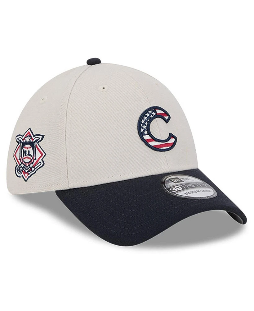 New Era Men's Black Chicago Cubs 2024 Fourth of July 39THIRTY Flex Hat