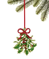 Holiday Lane Christmas Cheer Glittered Foliage Ornament, Exclusively at Macy's