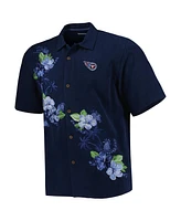 Tommy Bahama Men's Navy Tennessee Titans Sport Azule Oasis Camp Button-Up Shirt