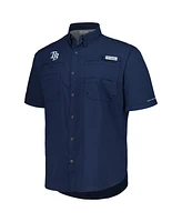 Columbia Men's Navy Tampa Bay Rays Tamiami Omni-Shade Button-Down Shirt