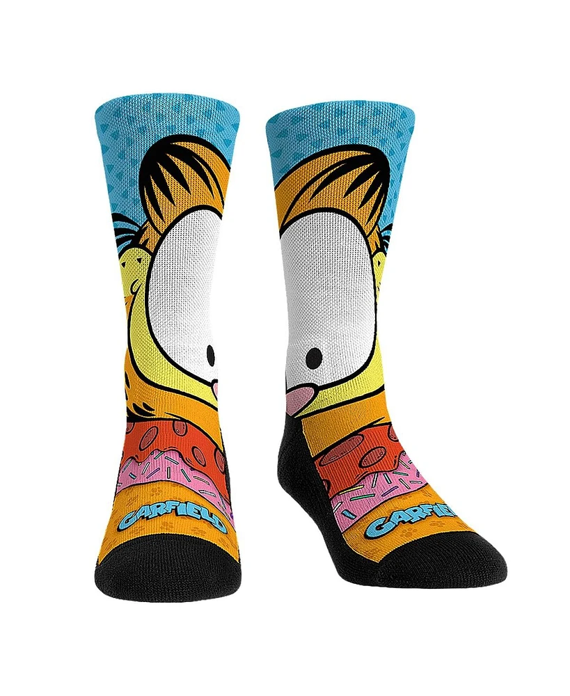 Rock 'Em Men's and Women's Garfield Split Face Crew Socks