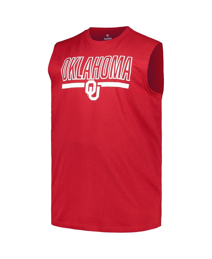 Profile Men's Crimson Oklahoma Sooners Big Tall Tank Top