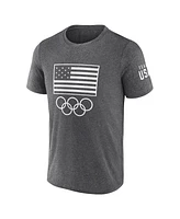 Fanatics Men's Heather Charcoal Team Usa Podium T-Shirt