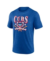 Fanatics Men's Heather Royal Chicago Cubs Home Team Tri-Blend T-Shirt