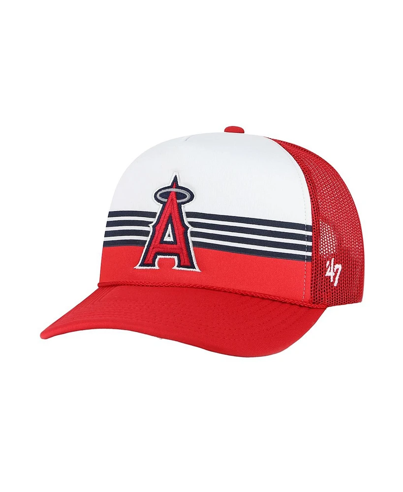 '47 Brand Men's Red Los Angeles Angels Lift Off Foam Front Mesh Trucker Adjustable Hat