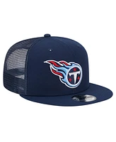 New Era Men's Navy Tennessee Titans Main Trucker 9FIFTY Snapback Hat