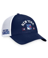 Fanatics Men's Navy/White New York Rangers Free Kick Trucker Adjustable Hat