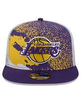 New Era Men's Purple Los Angeles Lakers Court Sport Speckle 9FIFTY Snapback Hat