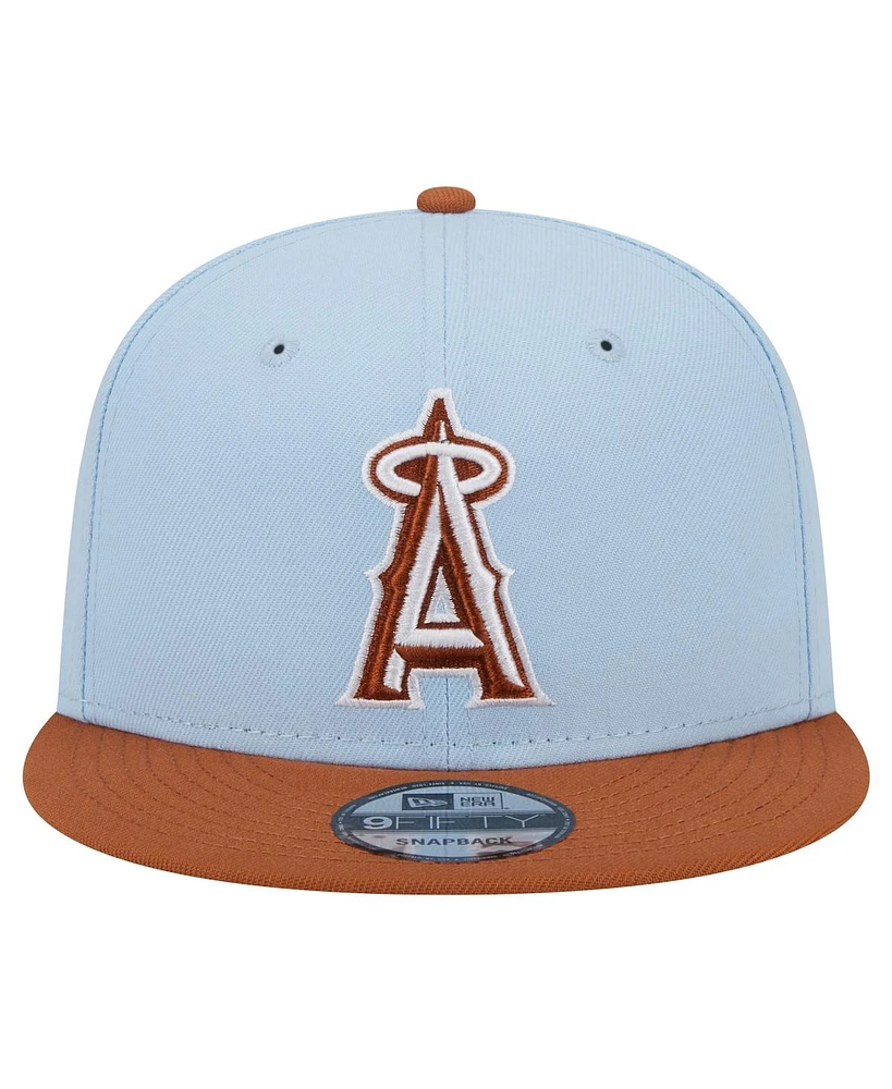New Era Men's Light Blue Los Angeles Angels Spring Color Two-Tone 9FIFTY Snapback Hat