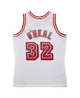 Mitchell & Ness Men's Shaquille O'Neal White Miami Heat 2007/08 Hardwood Classics Swingman Jersey