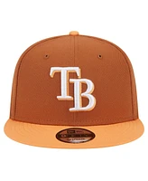 New Era Men's Brown Tampa Bay Rays Spring Color Two-Tone 9FIFTY Snapback Hat