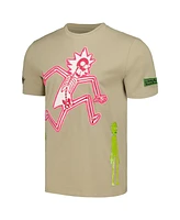 Freeze Max Men's And Women's Khaki Rick Morty Electric Shock T-Shirt