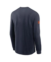 Nike Men's Navy Chicago Bears Sideline Performance Long Sleeve T-Shirt