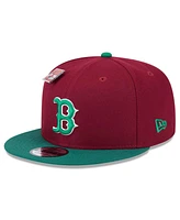 New Era Men's Cardinal/Green Boston Red Sox Strawberry Big League Chew Flavor Pack 9FIFTY Snapback Hat