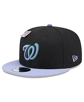 New Era Men's Black/Purple Washington Nationals Grape Big League Chew Flavor Pack 9FIFTY Snapback Hat