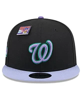 New Era Men's Black/Purple Washington Nationals Grape Big League Chew Flavor Pack 9FIFTY Snapback Hat