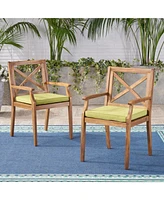 Simplie Fun Elegant Acacia Patio Armchairs Style and Comfort for Outdoor Entertaining