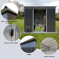 Streamdale Furniture Metal garden sheds 6ftx8ft outdoor storage sheds Acrylic Total