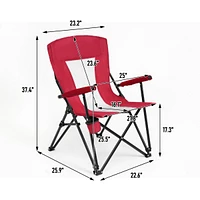 steel folding chair red