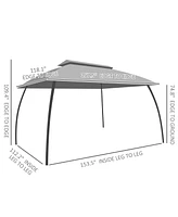 Streamdale Furniture Spacious Outdoor Gazebo with Mesh Netting for Group Activities and Protection