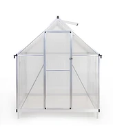 Streamdale Furniture Premium Outdoor Greenhouse Aluminum Frame, Polycarbonate Panels, Vent and Hinged Door