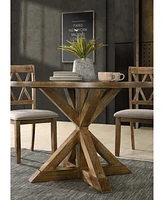 Simplie Fun Windvale Cross-Buck Base Dining Table