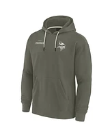 Fanatics Men's and Women's Olive Minnesota Vikings Elements Super Soft Fleece Pullover Hoodie