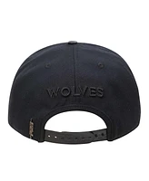 Pro Standard Men's Minnesota Timberwolves Triple Black Snapback Hat