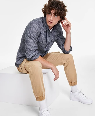 Sun + Stone Men's Grindle Regular-Fit Button-Down Flannel Shirt, Created for Macy's