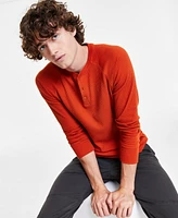 Sun + Stone Men's Thermal Henley Shirt, Created for Macy's