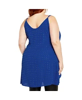 City Chic Women's Shine Hi Lo Cami Top
