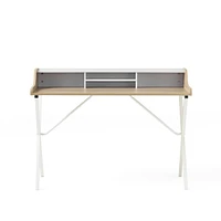 Streamdale Furniture Modern Computer Desk with Storage and Durable Iron Legs