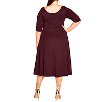City Chic Plus Cute Girl Elbow Sleeve Dress