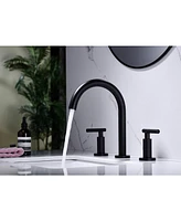 Streamdale Furniture Two Handle High Arc Widespread Bathroom Sink Faucet 3 Hole