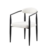 Upholstered Modern Dining Chairs with Toothpick Gold Frame (Set of 2)