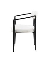 Upholstered Modern Dining Chairs with Toothpick Gold Frame (Set of 2)