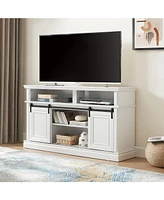 Streamdale Furniture Antique White Tv Stand with Cable Management up to 65" TVs