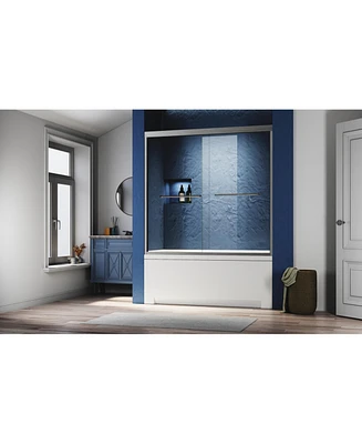 Premium Tempered Glass Shower Door with Stainless Steel Handles and Smooth Rollers