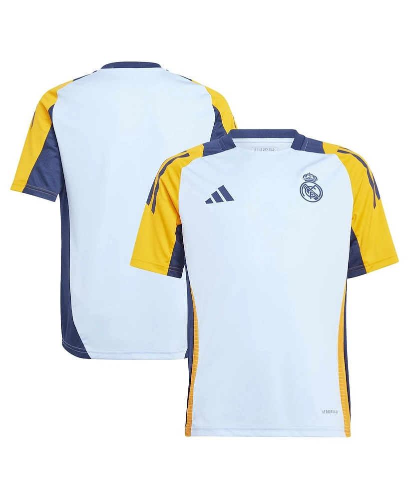 Adidas Big Boys and Girls Light Blue Real Madrid 2024/25 Training Jersey